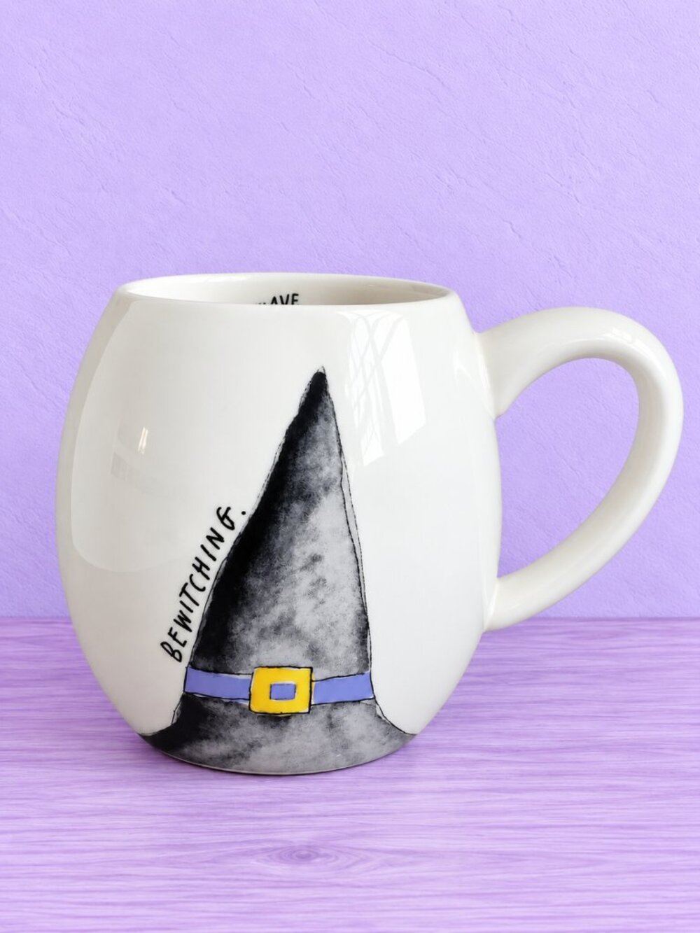 Rae Dunn Halloween Mug Have a Bewitching Day Witch Hat Coffee Cup Spooky Cute